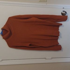 XXL COOFANDY ORANGE 70S TURTLENECK SWEATER LNWOT